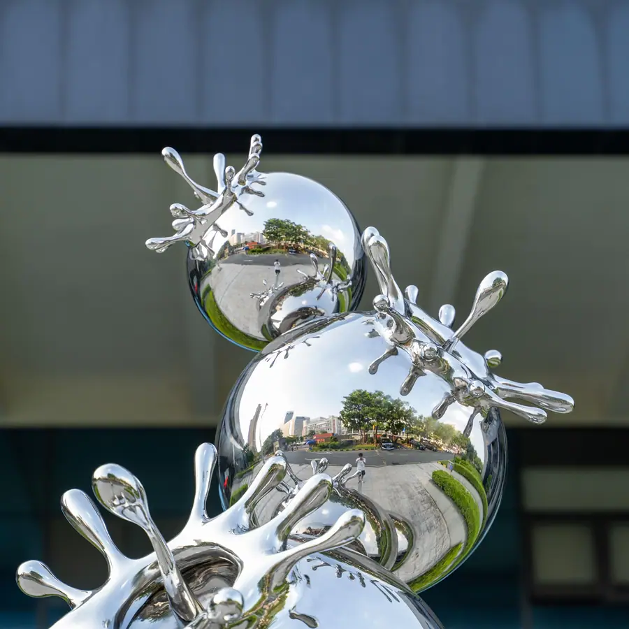 stainless steel sphere sculpture