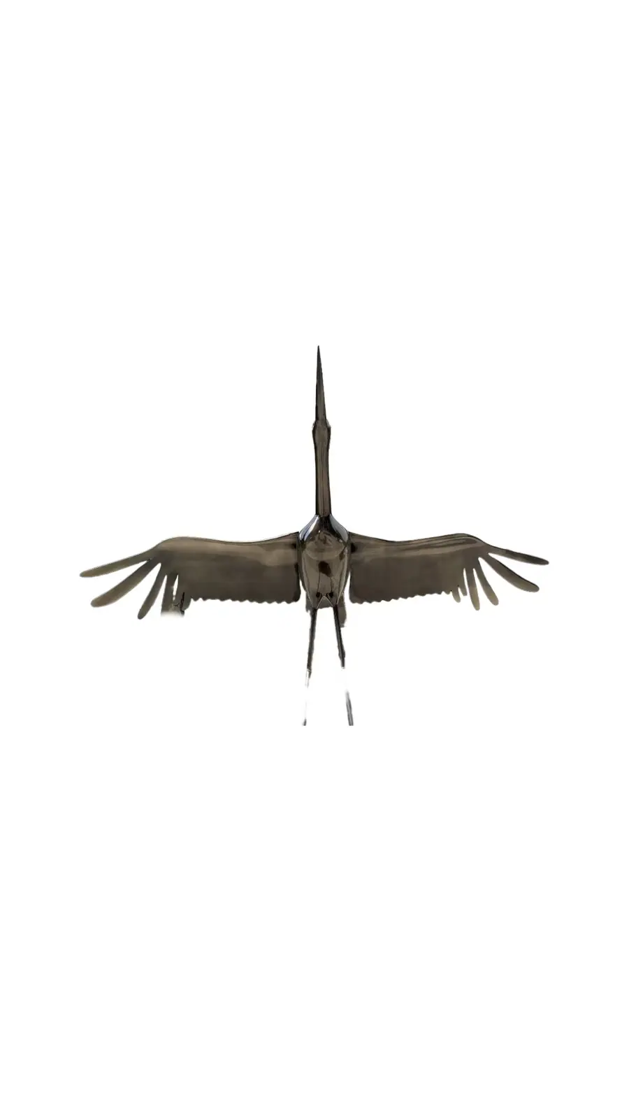 Stainless Steel Crane Sculpture