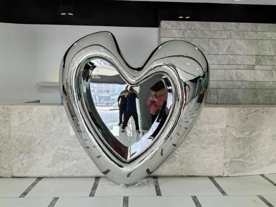 Heart-shaped sculpture