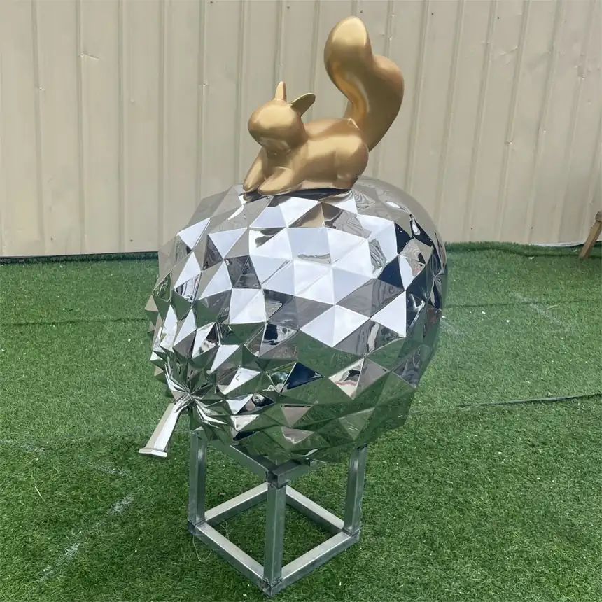 Stainless Steel Pinecone Sculpture (12)