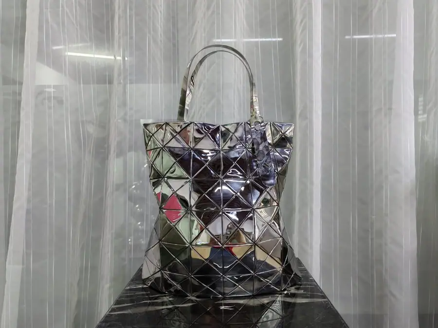 Stainless steel tote bag sculpture