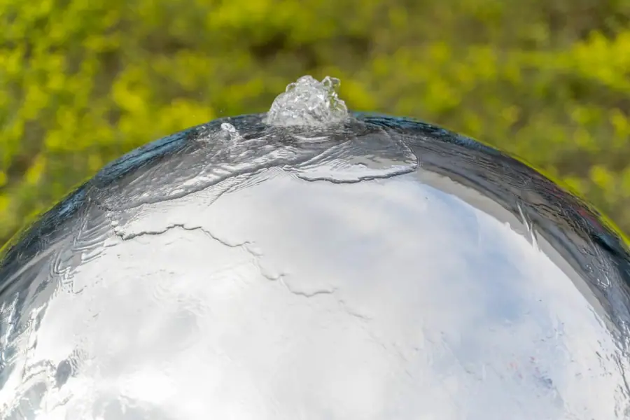 Spherical fountain sculpture