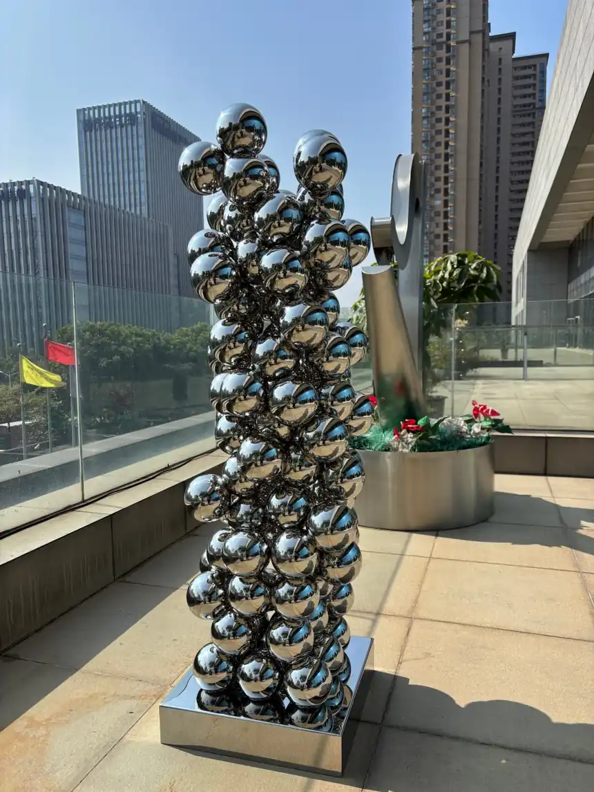 304 Stainless Steel Sphere Sculpture