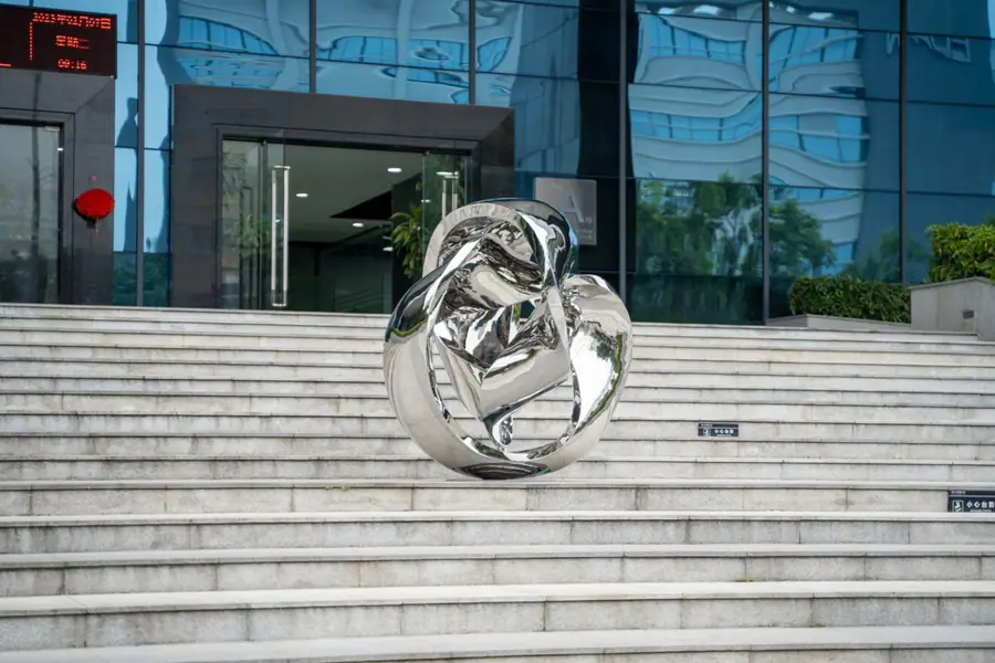 Stainless steel abstract sculpture
