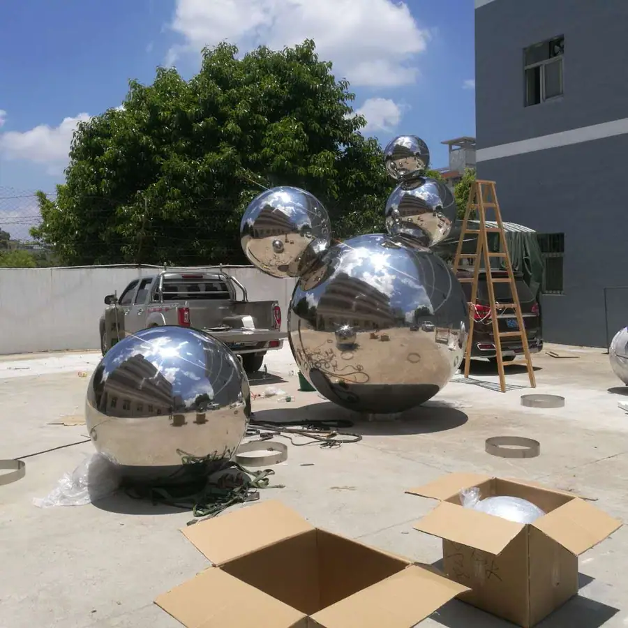 Stainless Steel Sphere Combo Sculpture