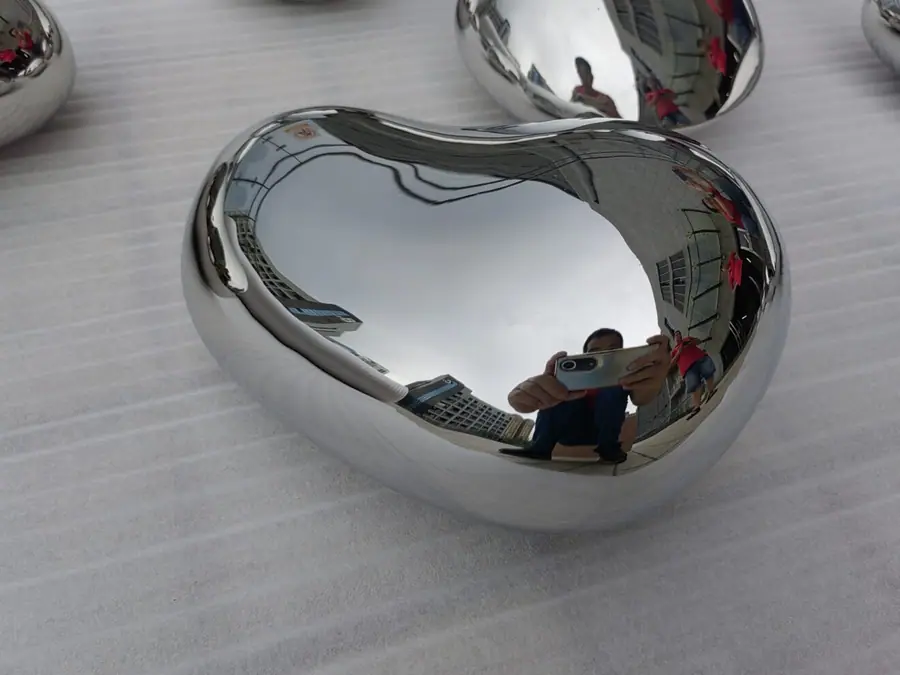 Stainless steel stone art sculpture