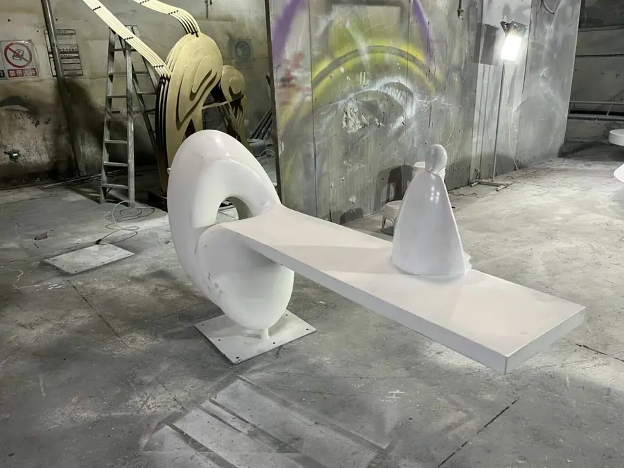 stainless steel abstract sculpture