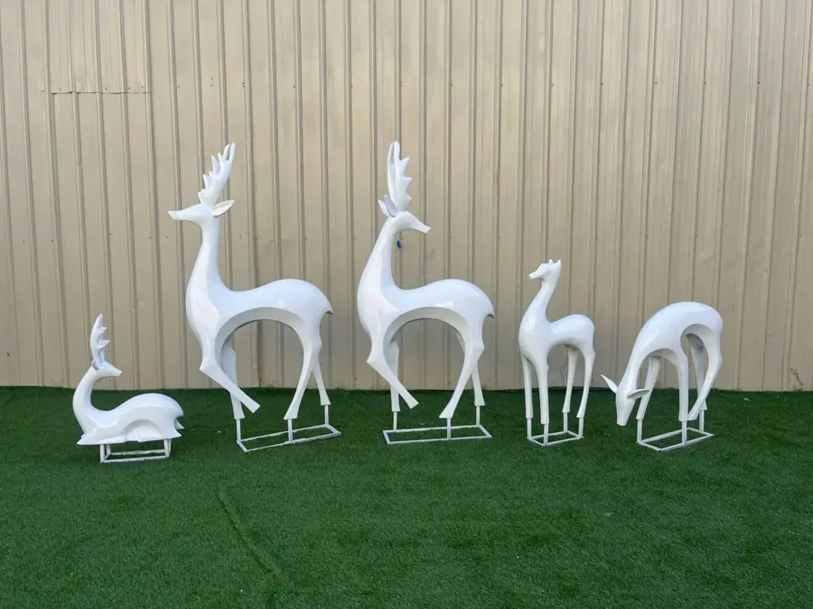 stainless steel deer sculpture (10)