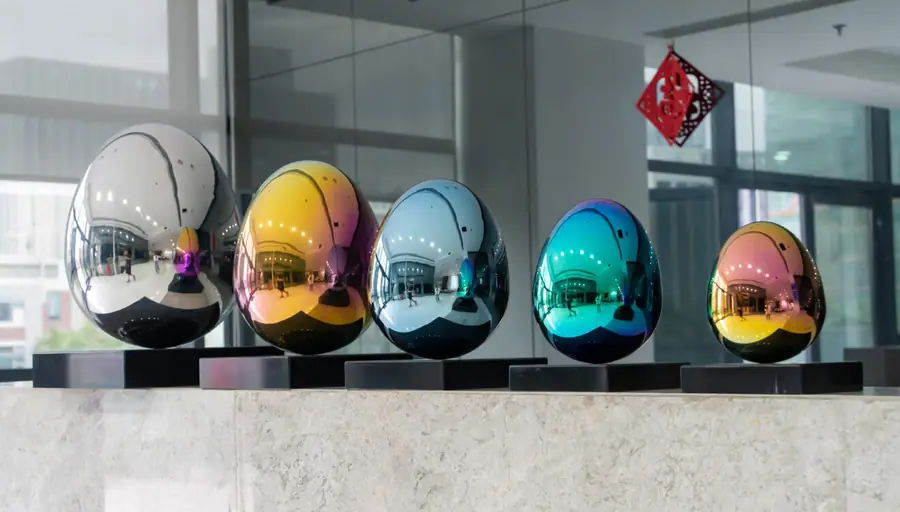 stainless steel egg shaped ornaments