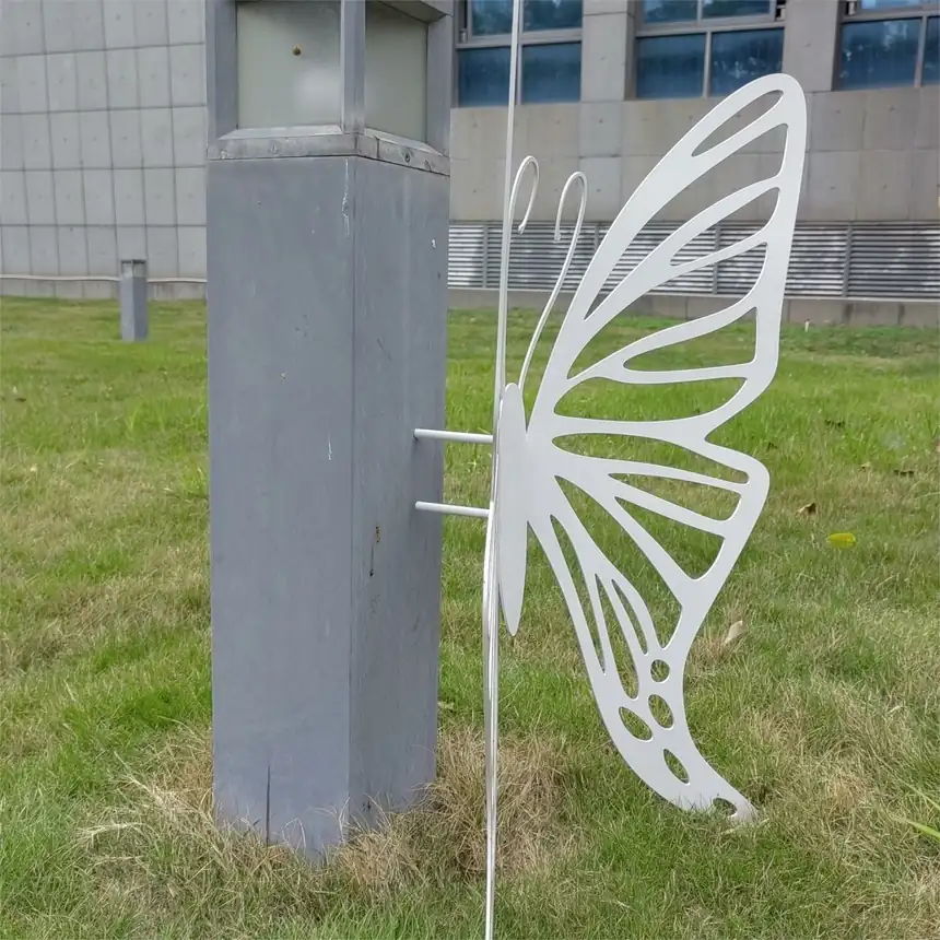 Stainless steel butterfly sculpture