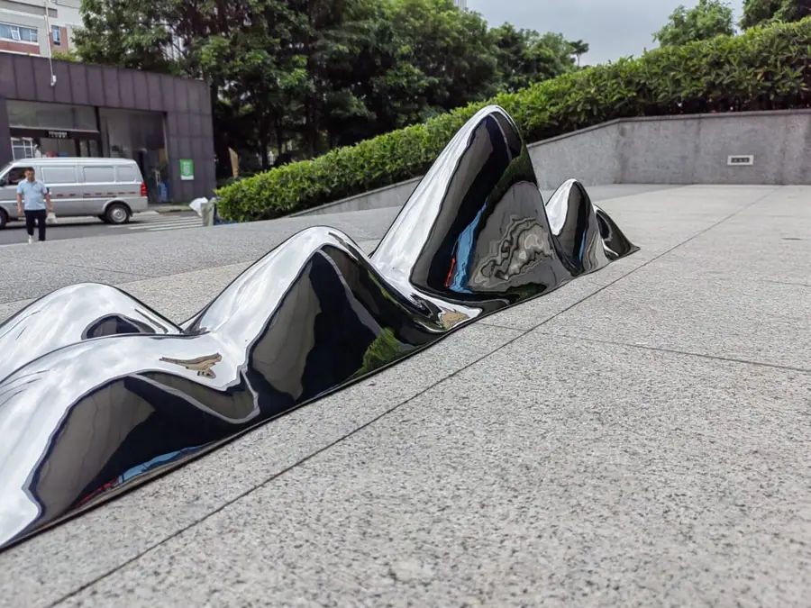 Stainless Steel Mountain Sculpture