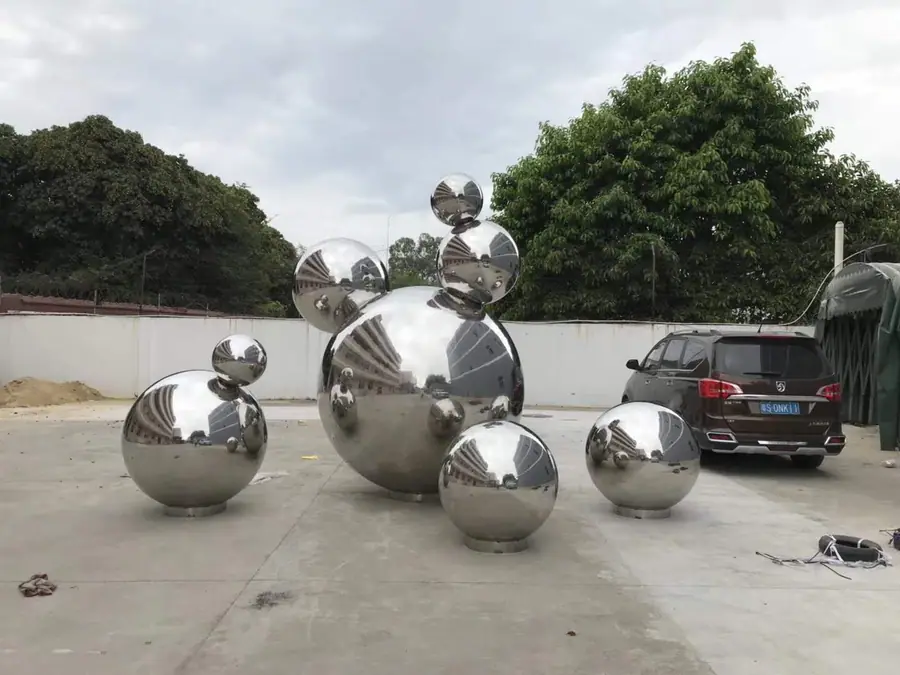 Stainless Steel Sphere Combo Sculpture