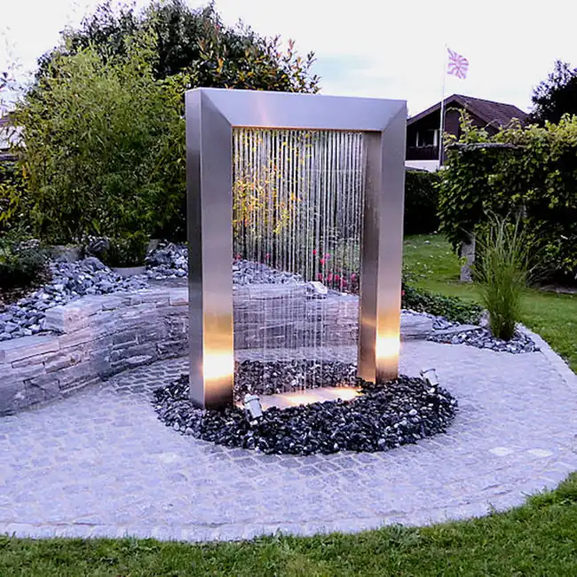Stainless Steel Waterfall Sculpture
