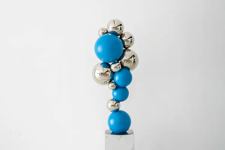 stainless steel metal decorative sphere sculpture