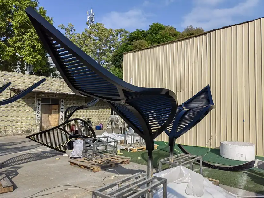 Stainless Steel Ball Leaves——Professional Customized Factory 0755 Sculpture (16)