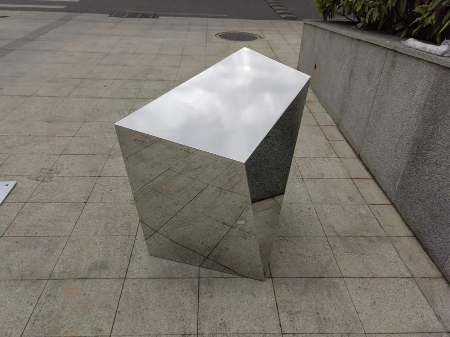 stainless steel stone sculpture
