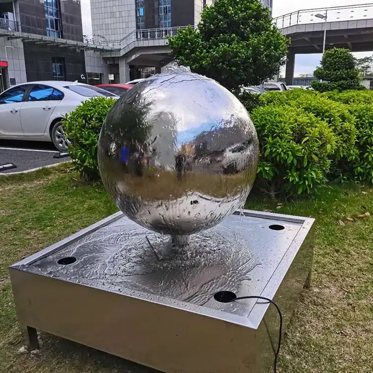 stainless steel water balloon landscape