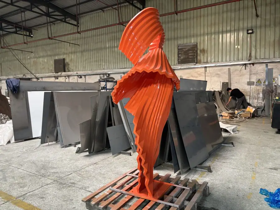 stainless steel abstract sculpture