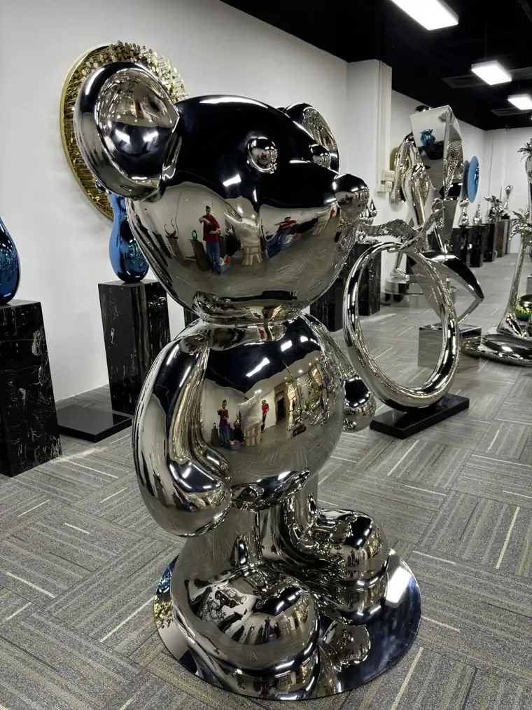 Stainless Steel Bear Sculpture