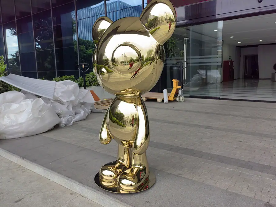 Stainless Steel Bear Sculpture