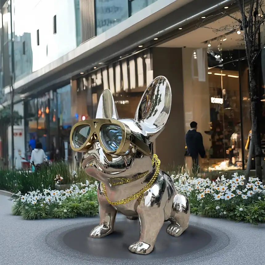 French bulldog sculpture