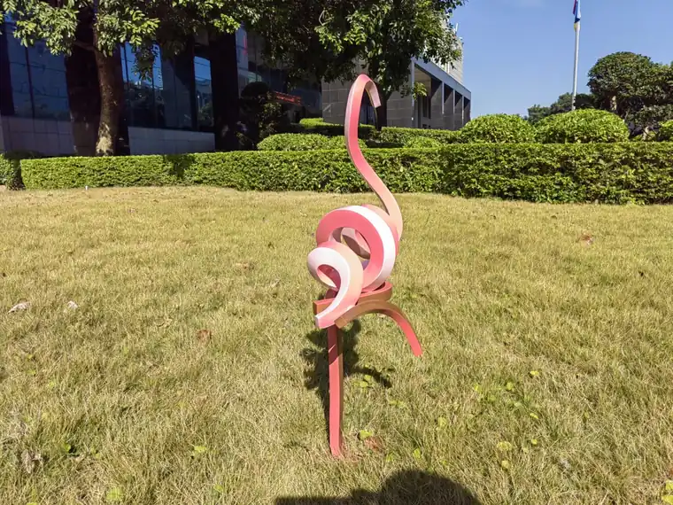 abstract flamingo
