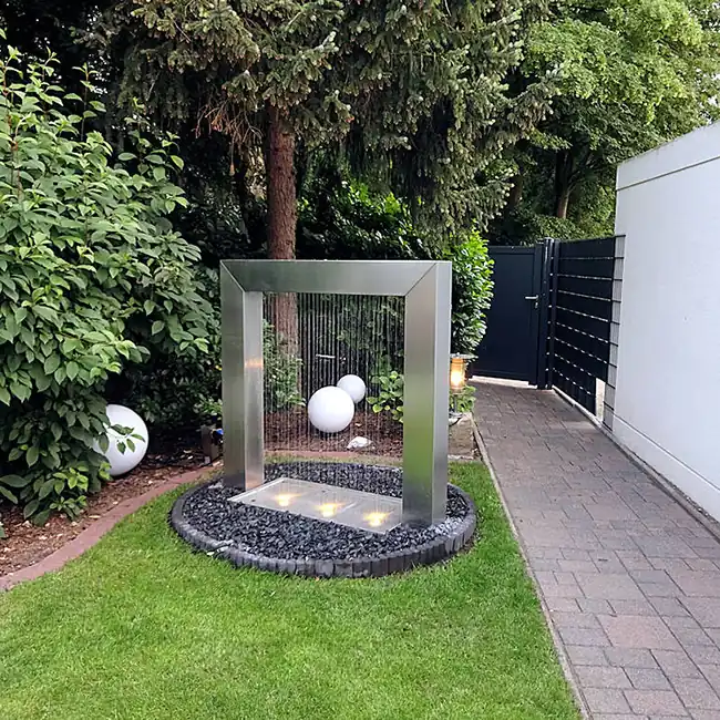 Stainless Steel Waterfall Sculpture