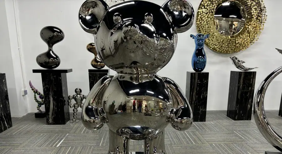 Stainless Steel Bear Sculpture