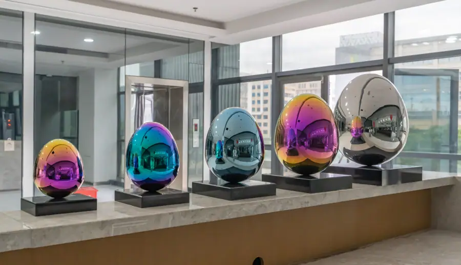 stainless steel egg shaped ornaments