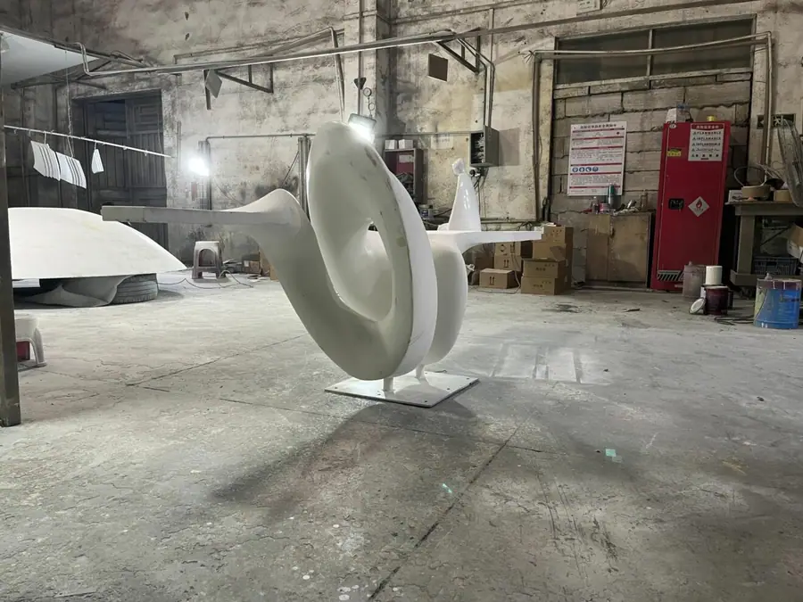 stainless steel abstract sculpture