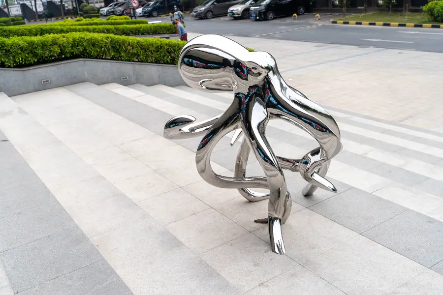Stainless Steel Octopus Sculpture