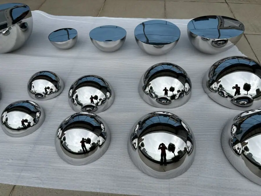 304 stainless steel hemisphere sculpture