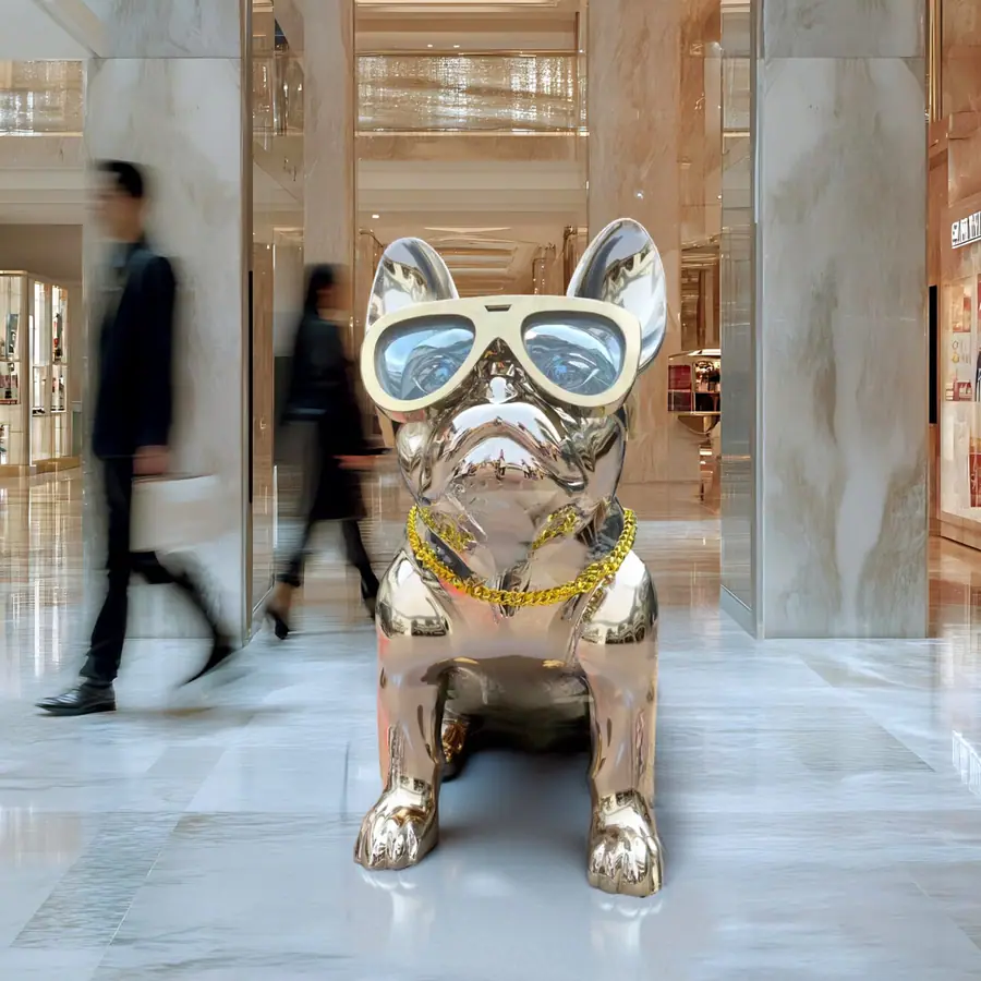 French bulldog sculpture