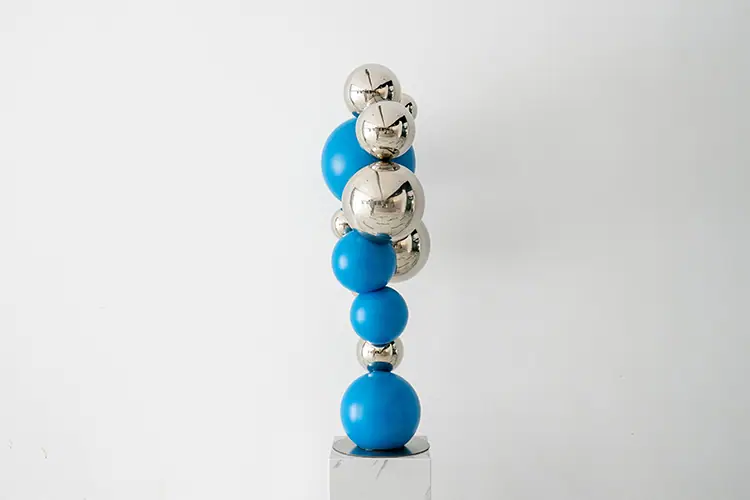 Stainless steel ball combination sculpture