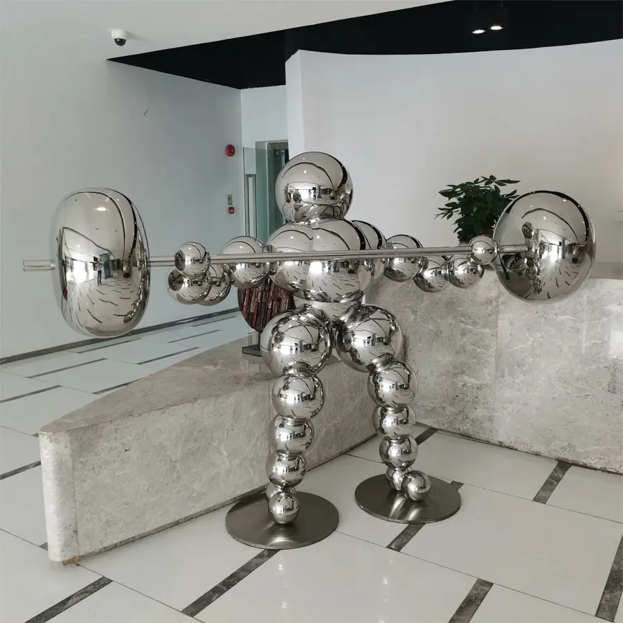 Stainless steel ball sculpture