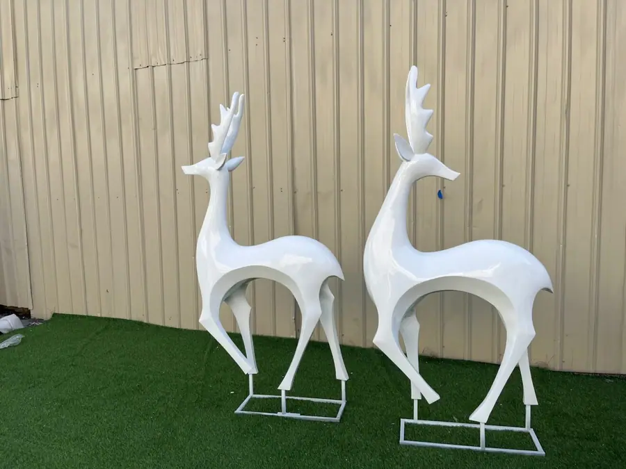stainless steel deer sculpture (7)