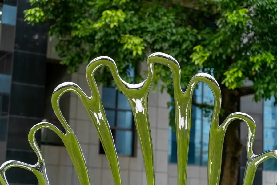 Stainless steel hollow shell sculpture