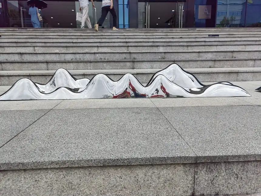 Stainless Steel Mountain Sculpture