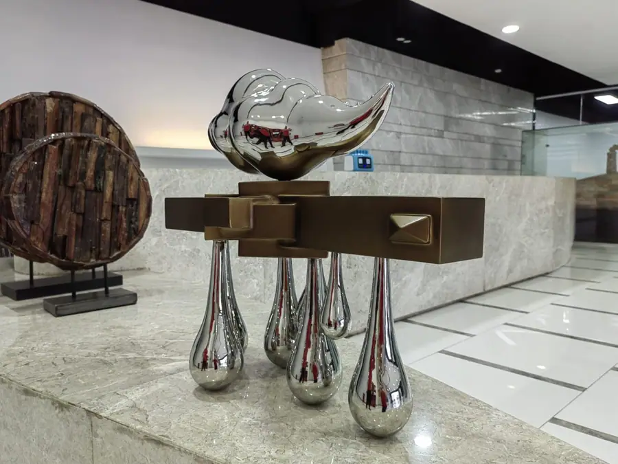 stainless steel and copper art sculpture (4)