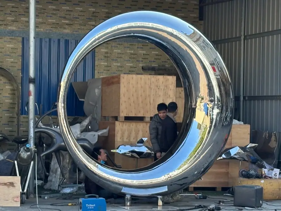 Modern Stainless Steel Art Sculpture