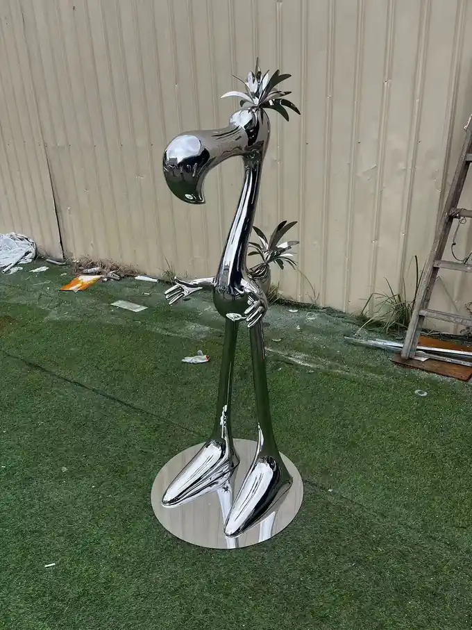 Stainless Steel Abstract Chicken Sculpture (9)
