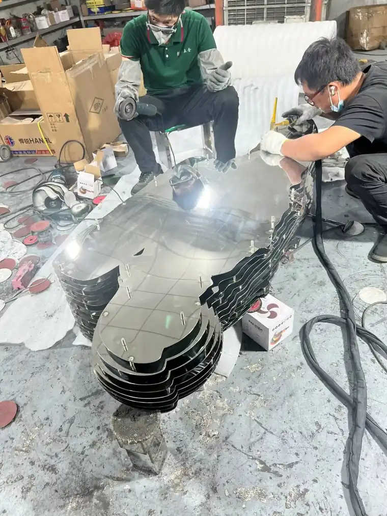Stainless Steel Astronaut Sculpture (9)