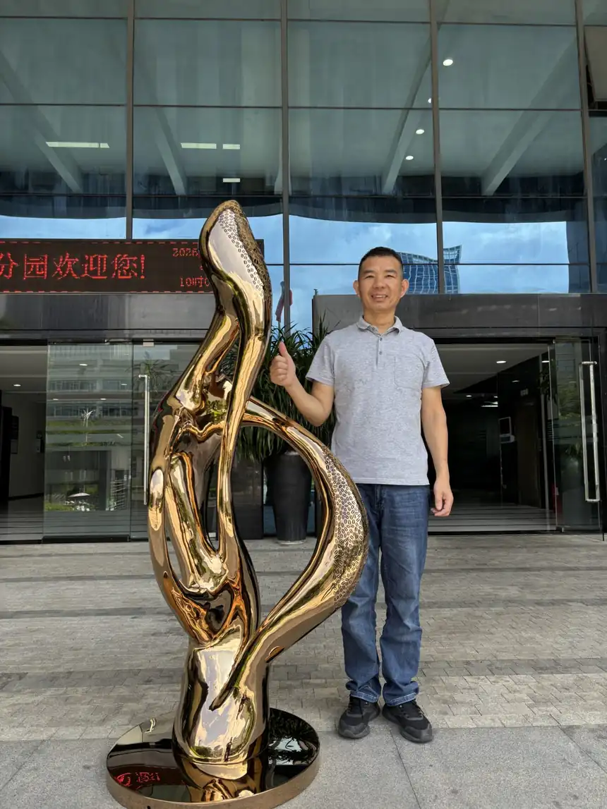 Modern Illuminated Abstract Sculpture