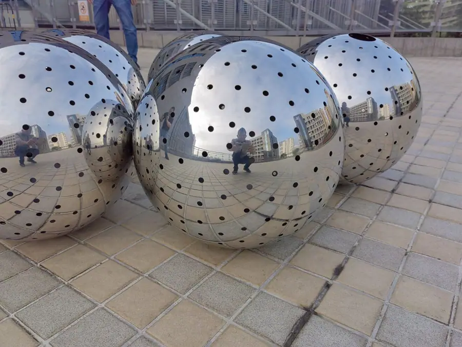 304 stainless steel open hole sphere