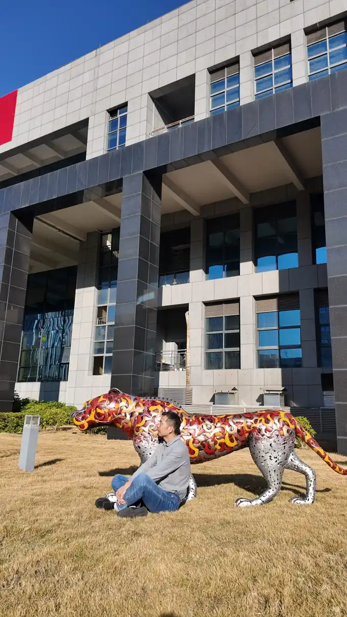 Leopard Metal Sculpture