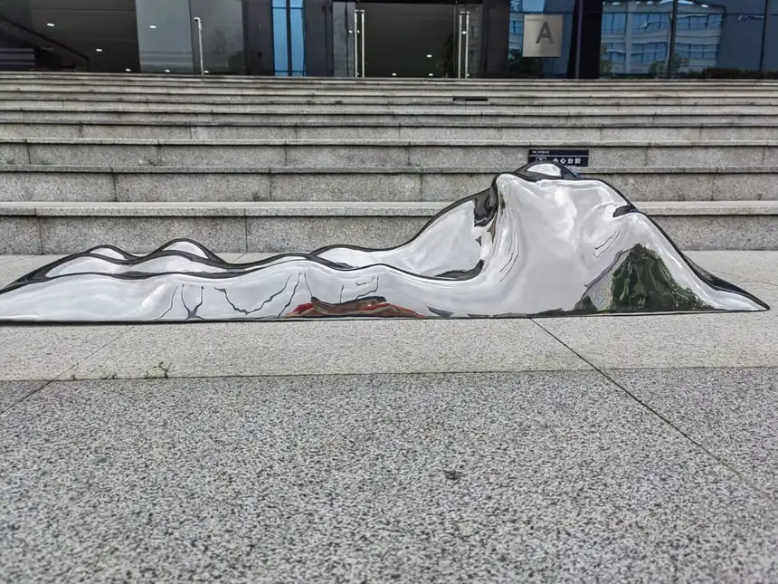 Stainless Steel Mountain Sculpture