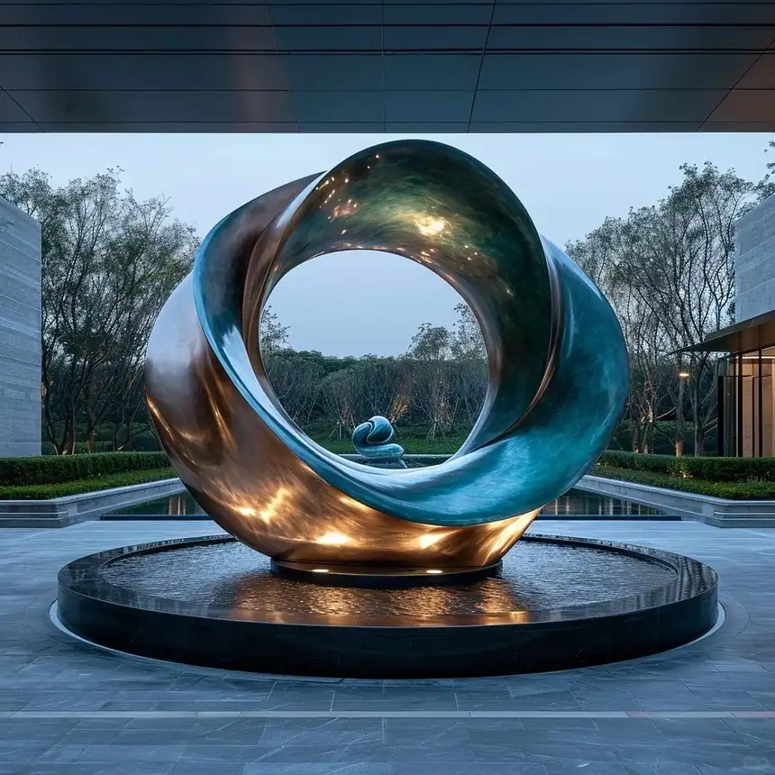 Stainless Steel Ring Sculpture