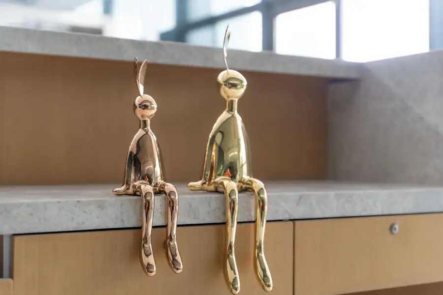 Metal Sculpture Rabbits