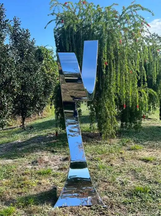 Abstract Stainless Steel Sculpture