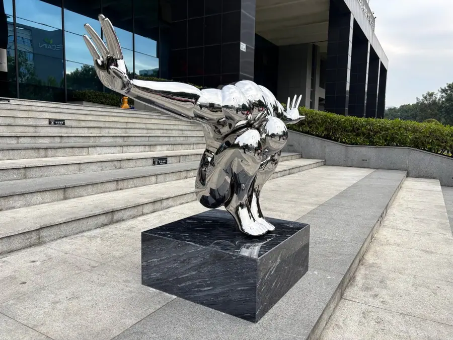 Stainless Steel Man Sculpture